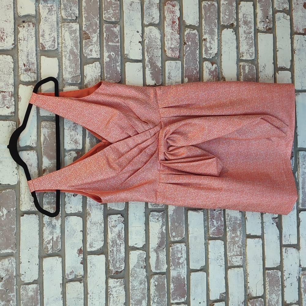 Jill Stuart Tangerine Metallic Bow Dress